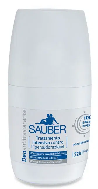 Sauber Deodorante Antitraspirante Per L'Ipersudorazione 72h Roll-On 50 ml