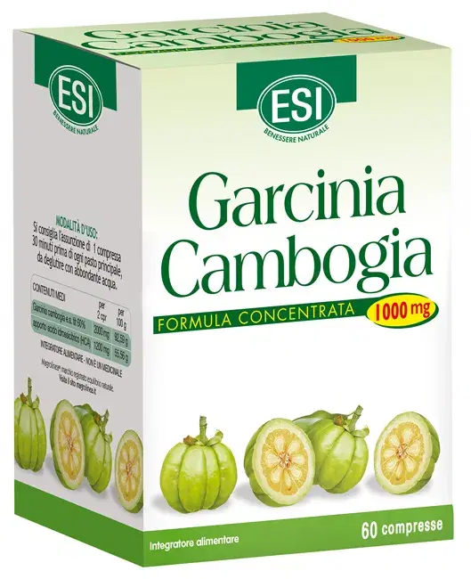 Esi Garcinia Cambogia 1000 mg Integratore Per Il Controllo del Peso 60 Compresse