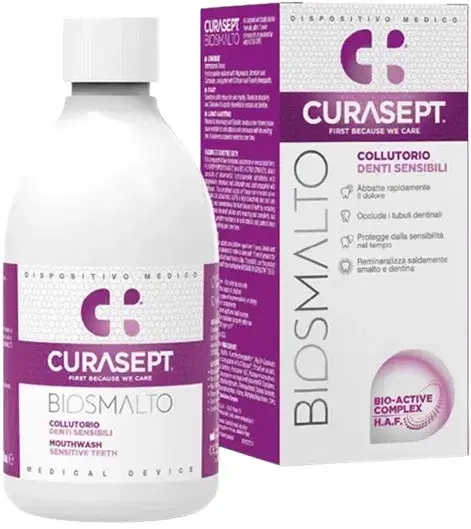 Curasept Biosmalto Collutorio Denti Sensibili Sollievo Rapido Dal Dolore 300 ml
