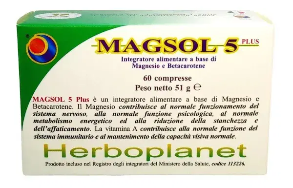 Herboplanet  Magsol 5 Plus Integratore 60 Compresse