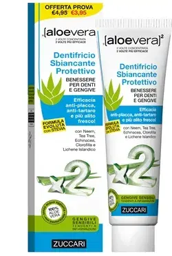 Zuccari Aloevera Dentifricio Sbiancante Protettivo con Stevia 100 ml