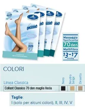 Sauber Collant 70 Denari Lisci Taglia 4 Beige