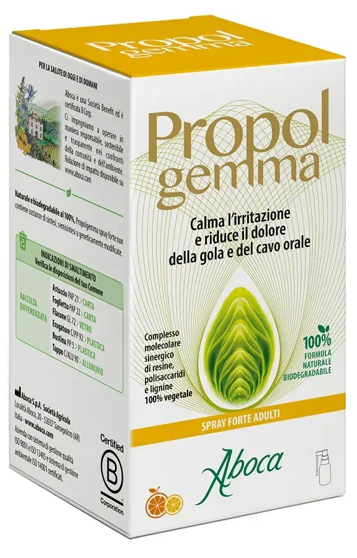 Aboca Propolgemma Spray Forte per Irritazione e Dolore del Cavo Orale 30 ml