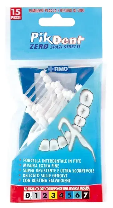 Fimo Pikdent Zero Forcelle Interdentali Spazi Stretti 15 Pezzi