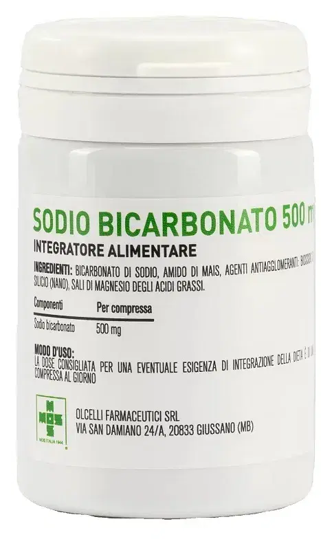 Sodio Bicarbonato in Compresse 500 mg per Uso Alimentare 100 Compresse