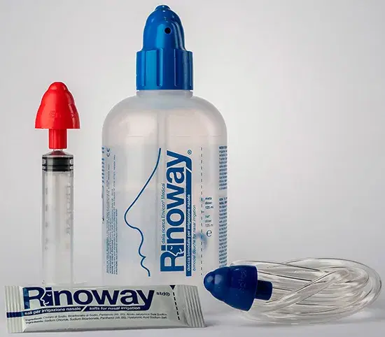 Rinoway Kit Doccia Nasale con 15 Sali Isotonici
