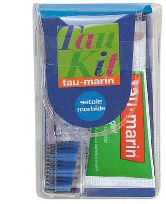 Tau-Marin Kit Spazzolino Morbido e Dentifricio gel Rinfrescate alle Erbe 20 ml