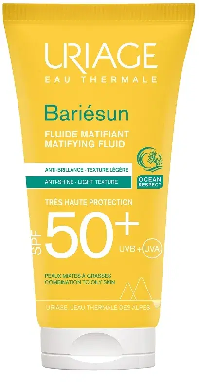 Uriage Bariesun Mat Fluido per Pelle Grassa Protezione Alta Spf50+ 50 ml