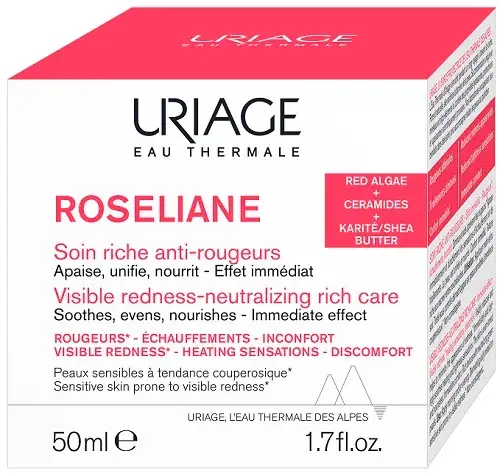 Uriage Roseliane Crema Ricca Trattamento Anti-arrossamenti Pelle Sensibile 50 ml