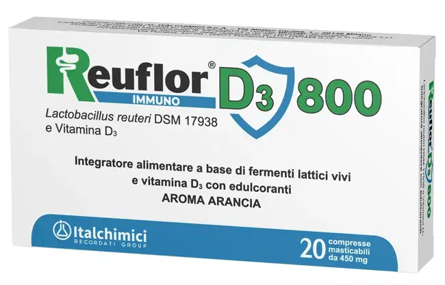 Reuflor D3 800 Integratore per l' Equilibrio della flora Intestinale 20Compresse