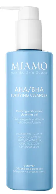 Miamo AHA/BHA Purifying Cleanser Gel Detergente Sebo Normalizzante 250 ml