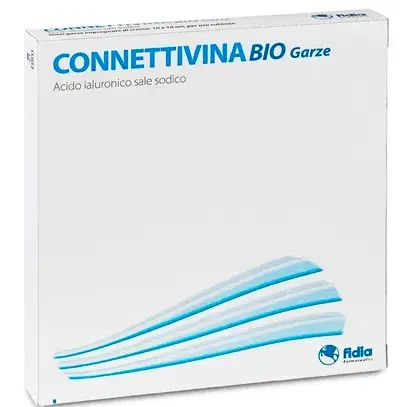 Fidia Connettivina Bio Garze Con Acido Ialuronico Trattamento Ferite 10x10 cm