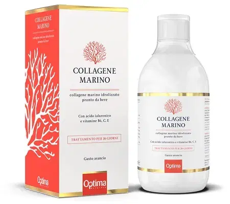 Optima Collagene Marino Liquido Integratore Benessere Pelle Unghie e Capelli 500