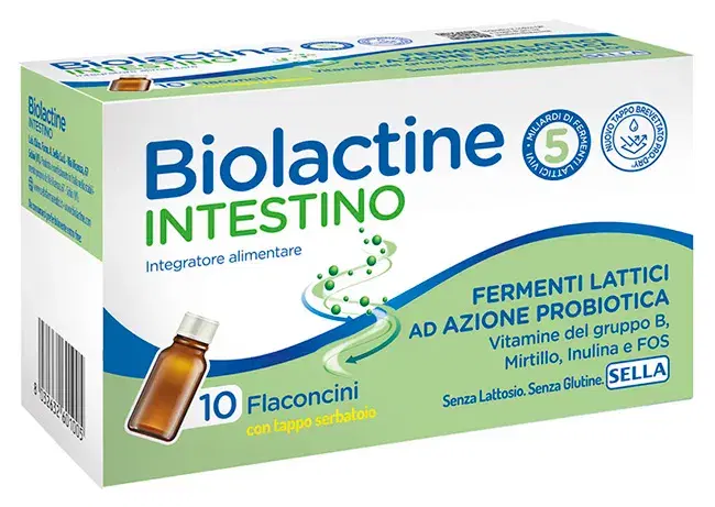 Sella Biolactine Fermenti Lattici Vivi Gastroresistenti 5mld 10Flaconcini da 9ml
