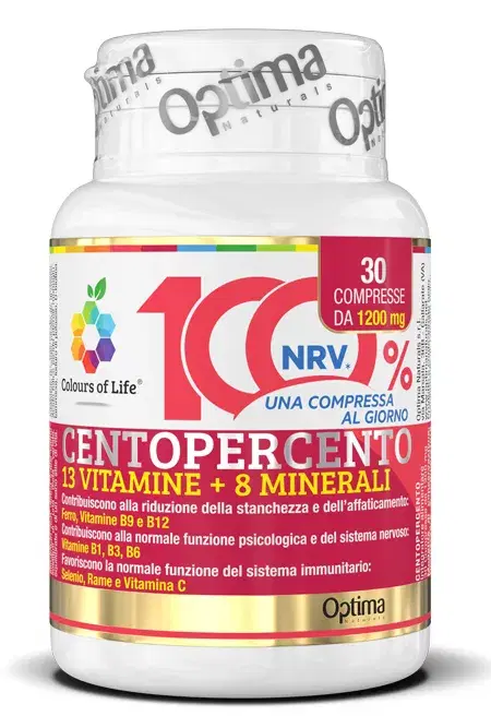 Optima Colours of Life Centopercento Integratore Multivitaminico e Multiminerale