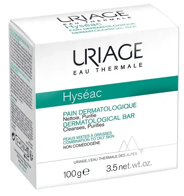Uriage Hyseac Pane Dermatologico Elimina Impurità per Pelle Mista 100 g