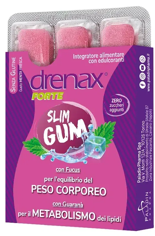 Drenax Slim Dimagrante Integratore per Controllo del Peso 9 Gum