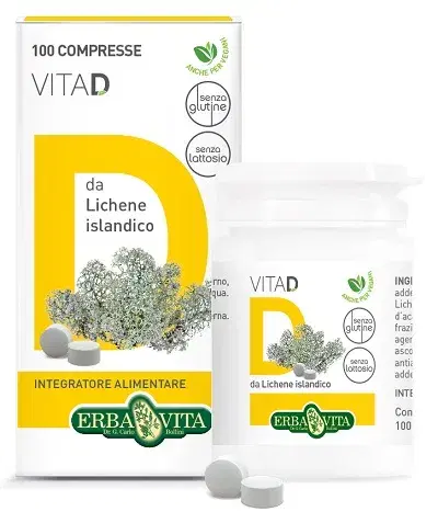 Erba Vita Vita D Integratore per il Sistema Immunitario 100 Compresse