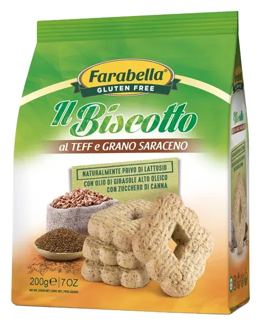 Farabella Biscotti al Teff e Grano Saraceno Senza Glutine 200 g