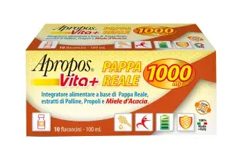 Apropos Vita+ Pappa Reale Integratore Difese Immunitarie 1000 mg 10 Flaconcini