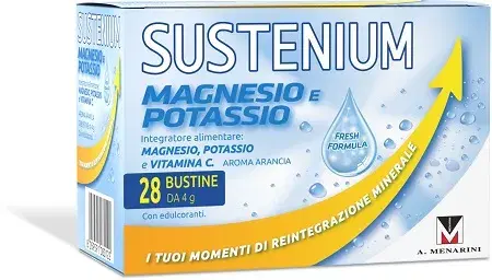 Sustenium Magnesio e Potassio Integratore Sali Minerali 28 Bustine