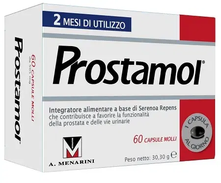 Menarini Prostamol Integratore per la Prostata e le Vie Urinarie 60Capsule Molli
