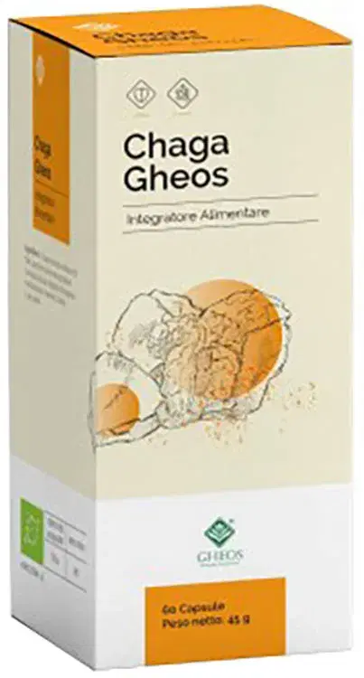 Integratore Chaga Gheos Antiossidante 60 Capsule da 750 mg