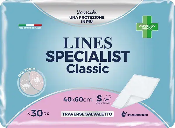Traversa Incontinenza Lines Specialist Classic 40x60cm 30 Pezzi
