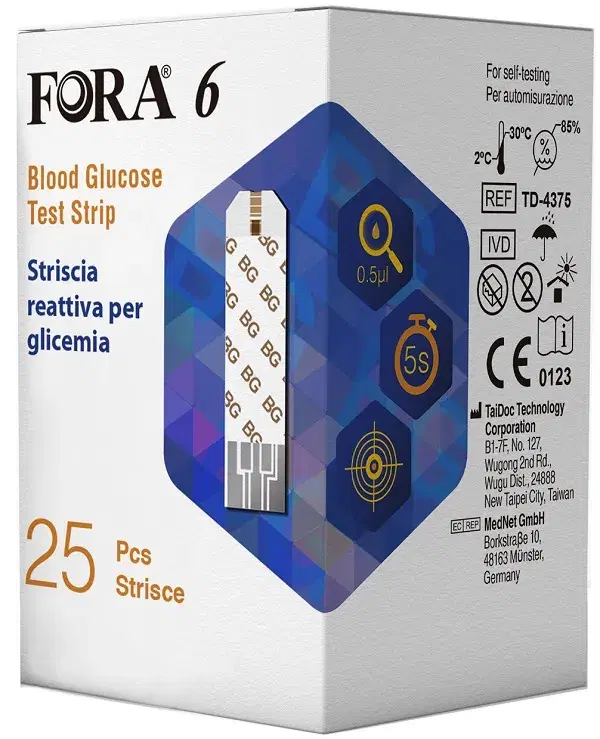 Fora 6 Connect Strisce per Glicemia 25 Pezzi