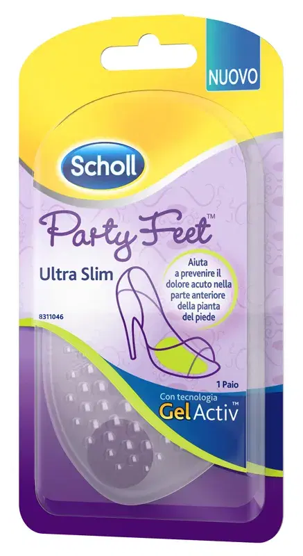 Scholl's Plantare Con Cuscinetto Party Feet Gel Activ Ultra Slim 1 Pezzo