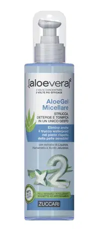 Zuccari Aloevera2 AloeGel Micellare Strucca Deterge e Tonifica 200 ml