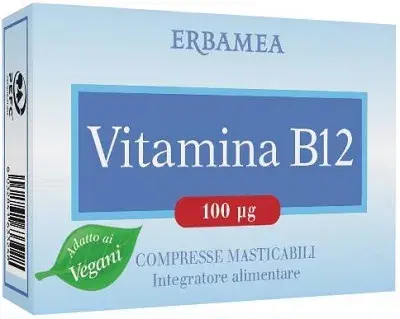 Erbamea Vitamina B12 Integratore per il Metabolismo Energetico 90 Compresse