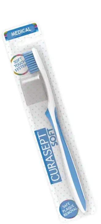 Curasept Soft Spazzolino Medical Testina Lunga Colore Azzurro 1 Pezzo
