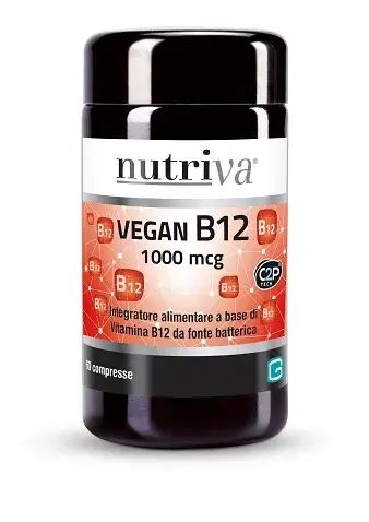 Nutriva Vegan B12 Integratore per la Carenza di Vitamina B12 60 compresse