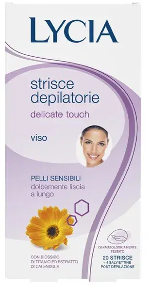 Lycia Delicate Touch Viso 20 Strisce Depilatorie