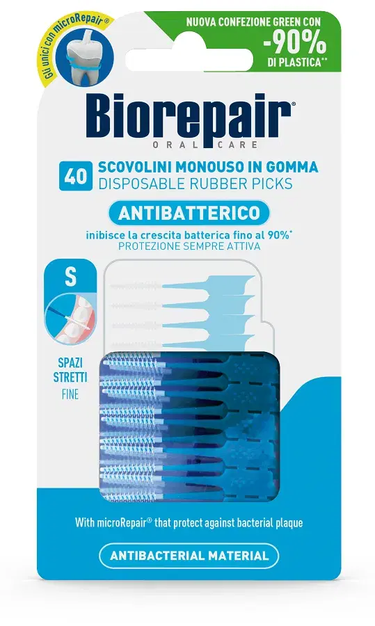 Biorepair Scovolino Gomma Fine 40 Pezzi