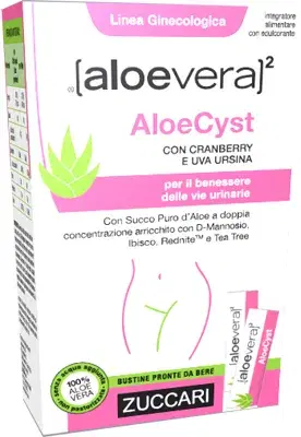 Zuccari Aloevera2 AloeCyst Integratore Alimentare Vie Urinarie 15 Bustine 10ml