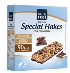 Nutri Free Special Flakes Con Cioccolato Barrette Senza Glutine 5x24,8 g
