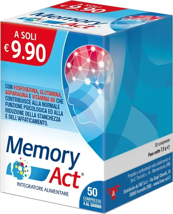 Memory Act Integratore per la Stanchezza e l'Affaticamento 50 Compresse