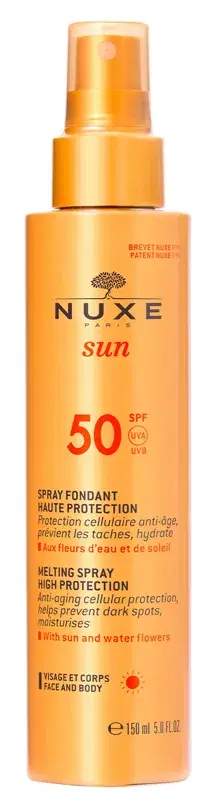 Nuxe Sun Spray Fondant Haute Protection Spray Solare Viso e Corpo Spf50 150 ml