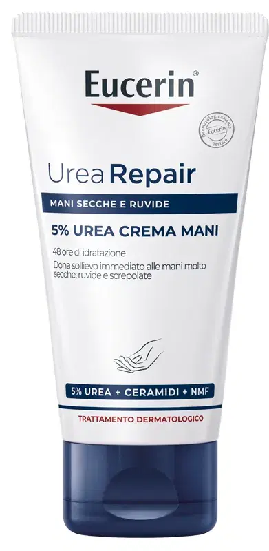 Eucerin UreaRepair Crema Rigenerante Mani 5% per Pelli Secche e Ruvide 75 ml