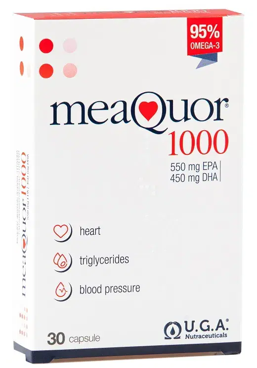 Meaquor 1000 Integratore di Omega-3 EPA DHA 30 Capsule