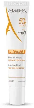 A-Derma Protect SPF50+ Protezione Molto Alta Fluido Invisibile 40 ml