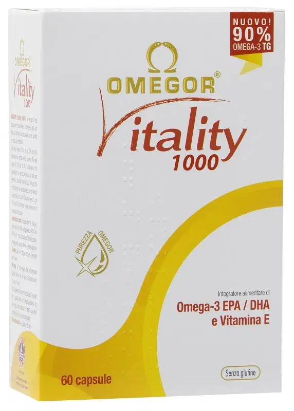 Omegor Vitality 1000 Integratore Omega3 EPA DHA 60 Capsule Molli