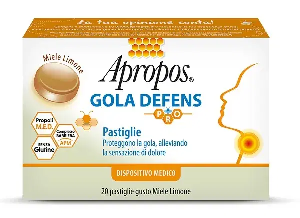Apropos Gola Defens Pro 20 Pastiglie Miele e Limone