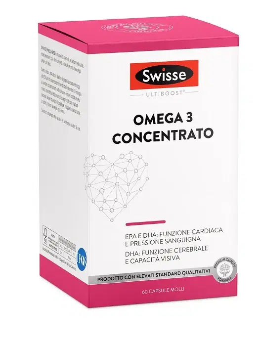 Swisse Omega3 Concentrato Integratore per la Funzione Cardiaca 60 Capsule