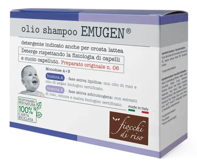 Fiocchi di Riso Emugen Olio Shampoo Detergente Bifasico 10 Bustine