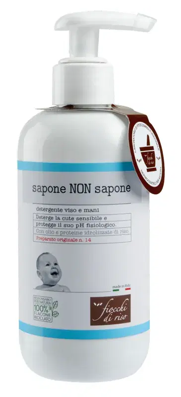 Fiocchi di Riso Sapone Non Sapone Detergente Liquido Viso e Mani 240 ml