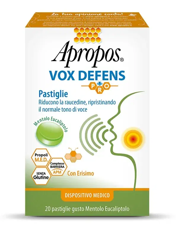 Apropos Linea Dispositivi Medici Vox Defens 20 Pastiglie Gusto Mentolo Eucalipto