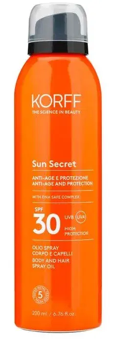 Korff Sun Olio Spray Solare Corpo e Capelli SPF30 200 ml